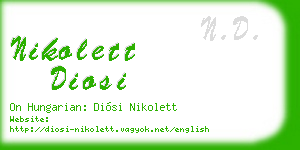nikolett diosi business card
