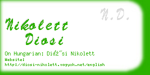 nikolett diosi business card